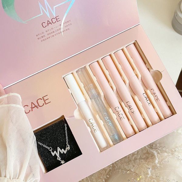 🌷  Gift Set Son Môi + Dây Chuyền CACE Pink Party Lip Makeup 🌷