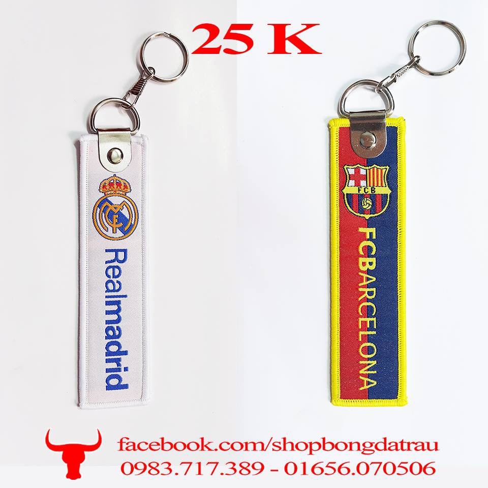 Móc khoá vải các clb bóng đá Arsenal Liverpool Chelsea MU real barca dortmund bayern