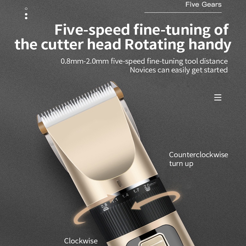 Bộ Máy cạo râu Cắt Tóc Lưỡi Sứ Ít Tiếng Ồn Tiện Dụng Cho Người Lớn Và Trẻ Em