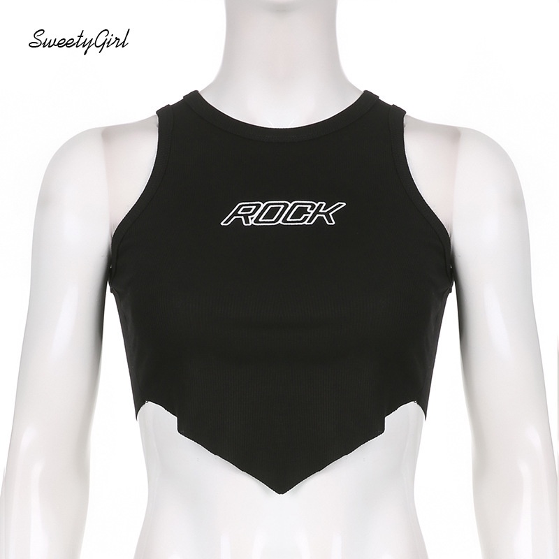 Áo Tank Top Thể Thao Cổ Tròn In Chữ Thời Trang Dành Cho Nữ