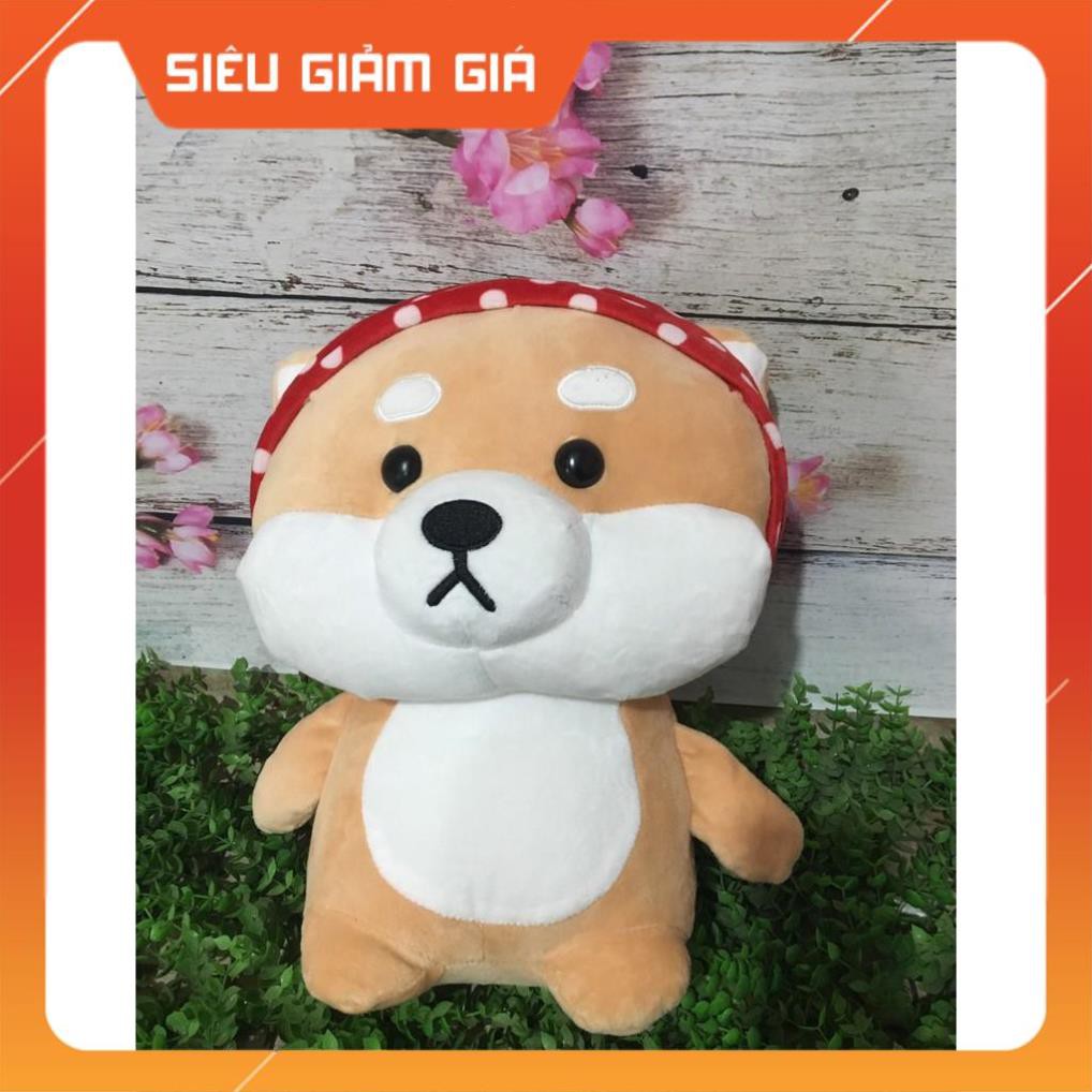 Gấu Bông Chó Shiba Đội Mũ loại to