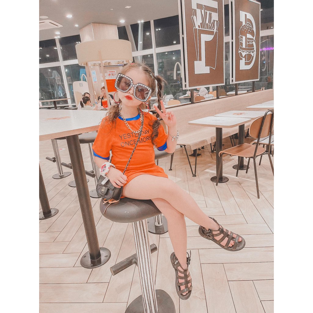 Váy body dây rút cho bé gái