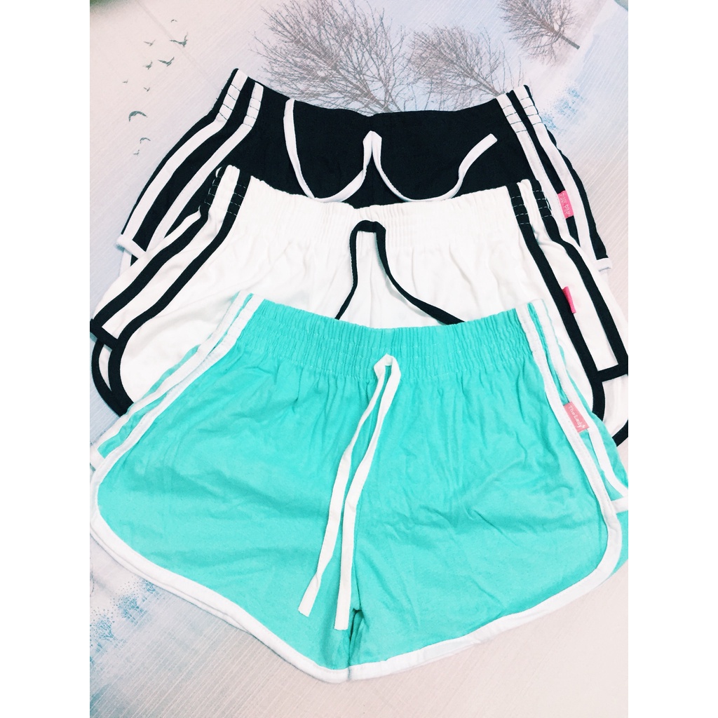 Quần đùi thun cotton Thái Lan sọc hông