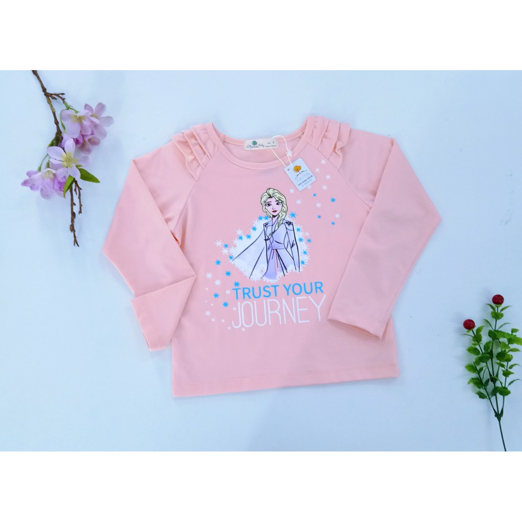 Áo Cotton Thu Đông Hình Elsa LITIBABY Thời trang trẻ em dành cho bé gái size 3-10 tuổi. Mã VT00483