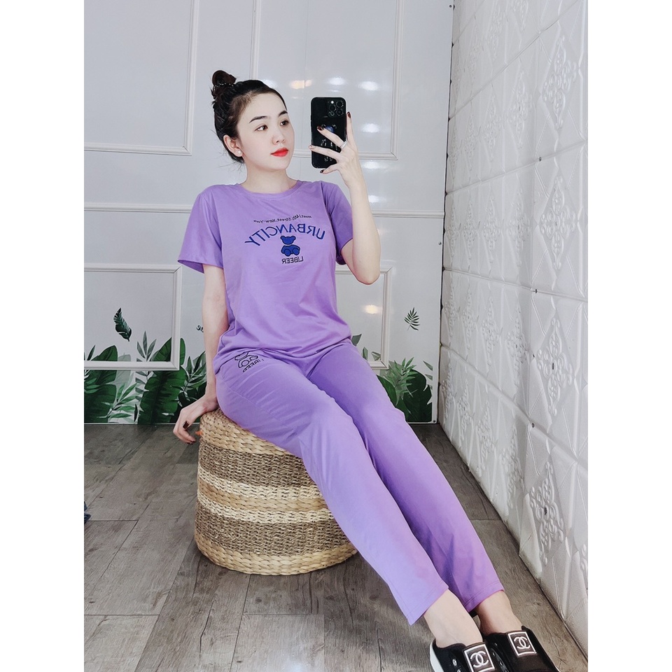Đồ bộ nữ đồ mặc nhà dễ thương quần dài thun cotton bộ trung niên kiểu đẹp form rộng bigsize mã ĐBĐ06