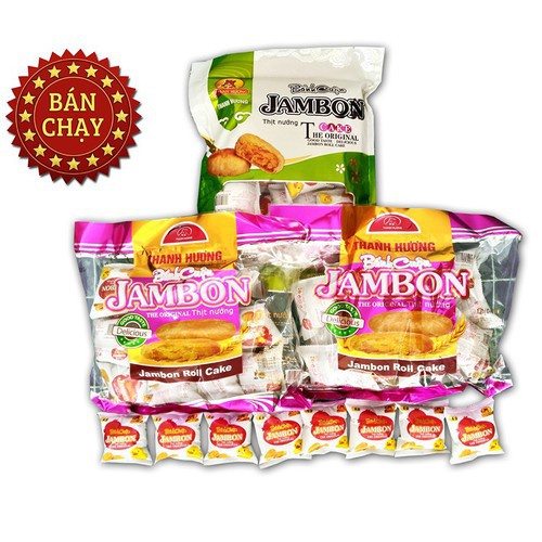 [COMBO 2 GÓI] Bánh cuộn Jambon vị thịt nướng gói 400g