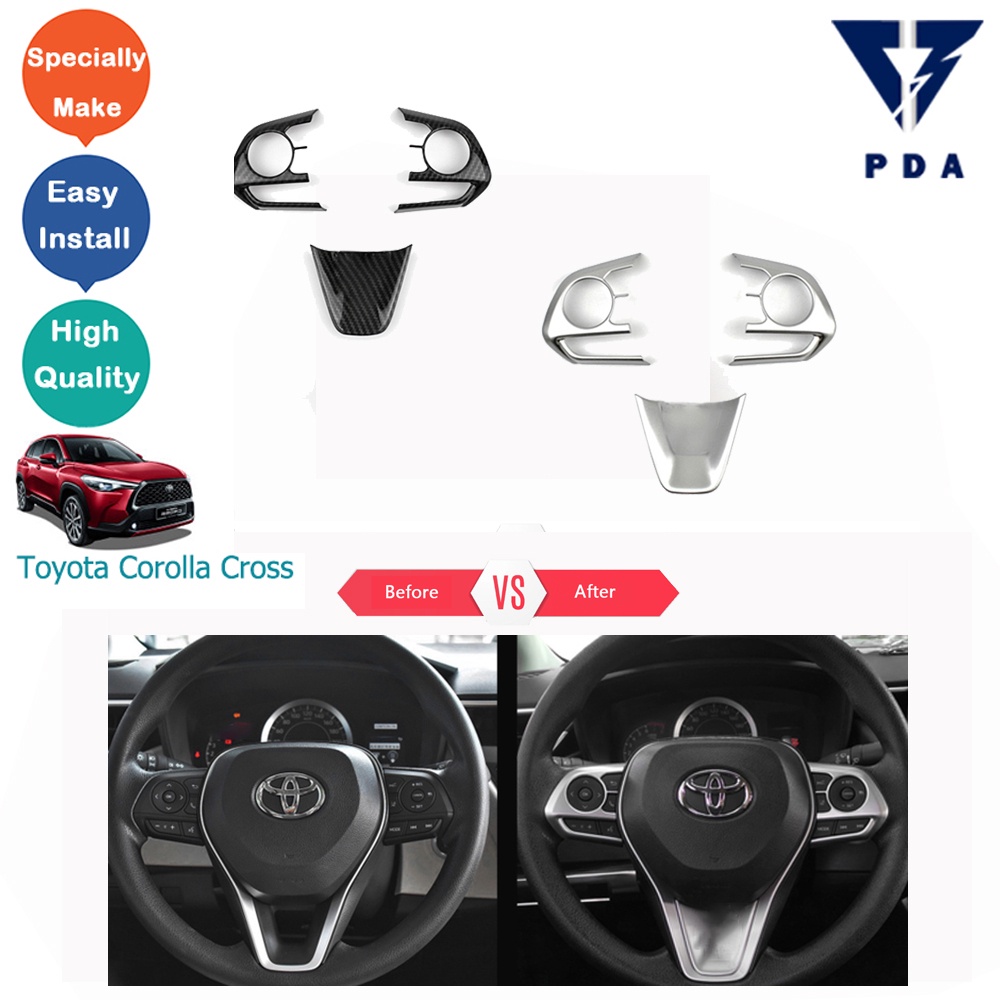 Nắp gắn nút bấm vô lăng Toyota Corolla Cross XG10 chất lượng cao
