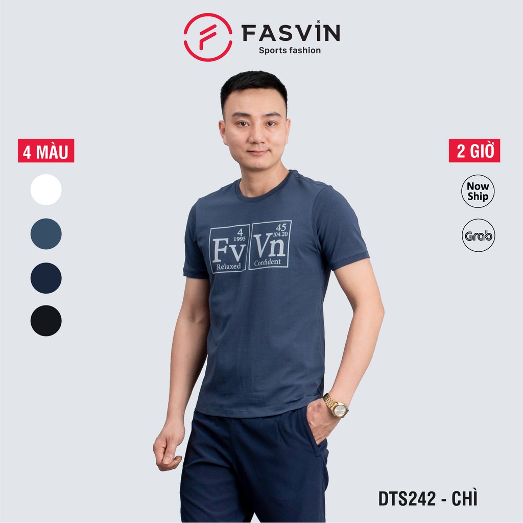 Áo thun nam cổ tròn Fasvin TS20242.HN chất liệu cotton co giãn mềm mịn thoáng mát | BigBuy360 - bigbuy360.vn