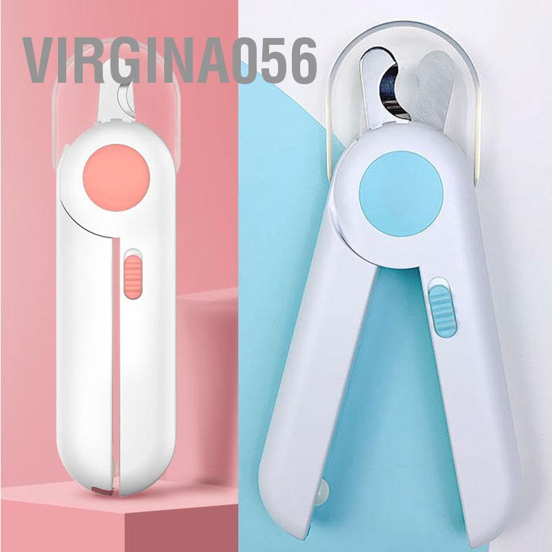 Virgina056 Dụng cụ cắt móng cho thú cưng An toàn trong suốt Vách ngăn chó nhỏ Máy mèo với đèn LED con