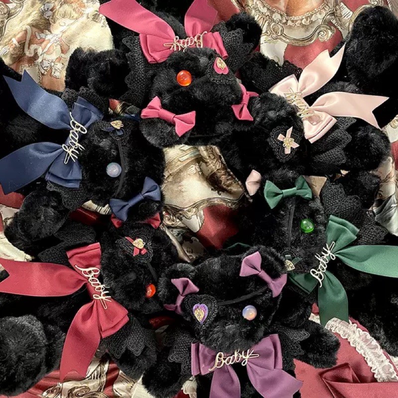 YASAS0010-Túi xách lolita gấu đen đeo băng bịt mắt