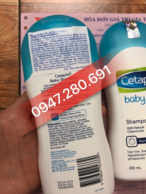 Dầu Gội Cho Bé Cetaphil Baby Shampoo 200ml ( Date 9/2021 )