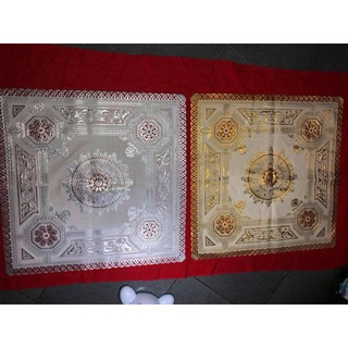 Khăn trải bàn ren hoa nổi cao cấp hình vuông 50x50cm