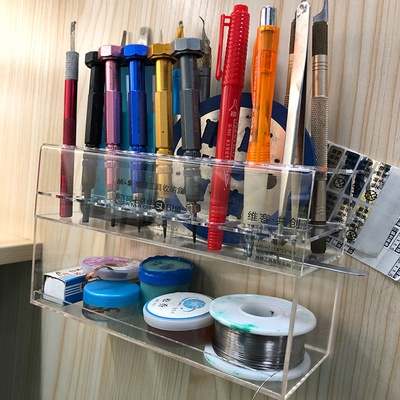 Giá Đỡ Nhíp / Tua Vít Xoay Bằng Gỗ Bảo Trì Điện Thoại Di Động