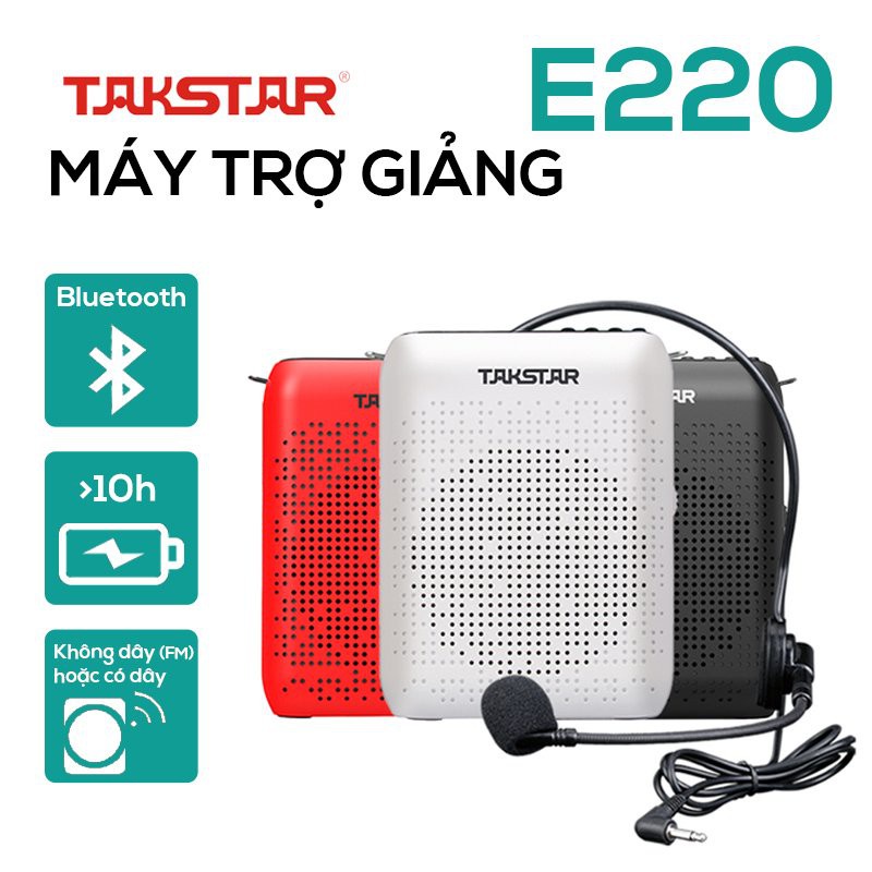 Máy Trợ Giảng Không Dây , Có Dây Takstar E220 . Có Blutooth , Hỗ Trợ Đài FM , Có Đi Kèm Mic Không Dây .Bảo Hành 12 Tháng