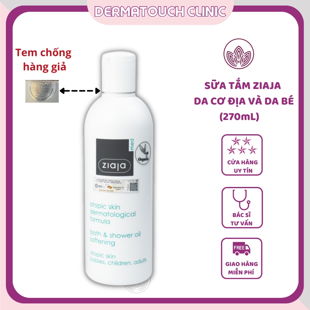 Sữa Tắm Dưỡng Ẩm Ziaja Med Atopy Dành cho da bé và da cơ địa (270mL)