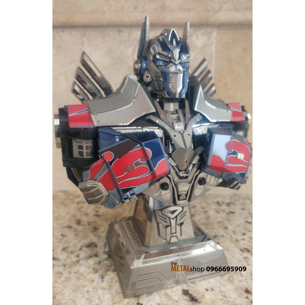 Mô Hình Lắp Ghép 3d Kim Loại Optimus Prime bust