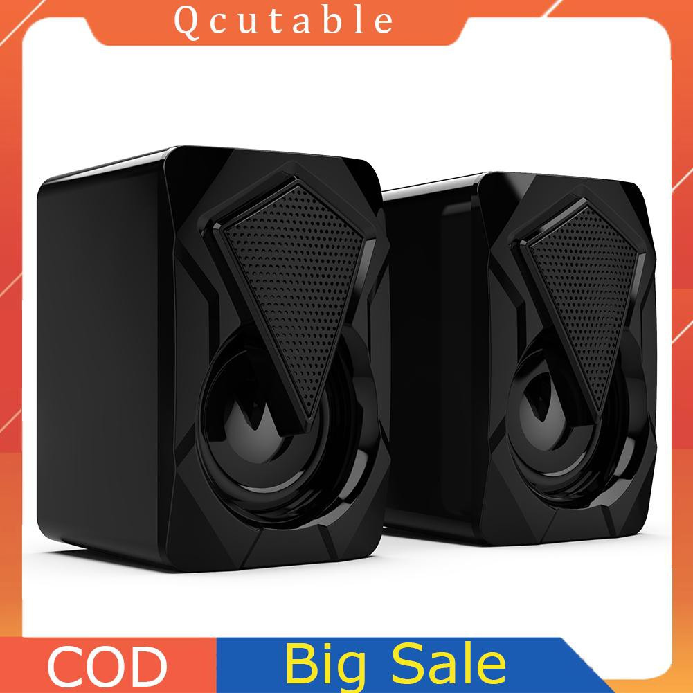 X2 Computer Speakers USB Powered 3Wx2 Bass Speakers with RGB Light for PC