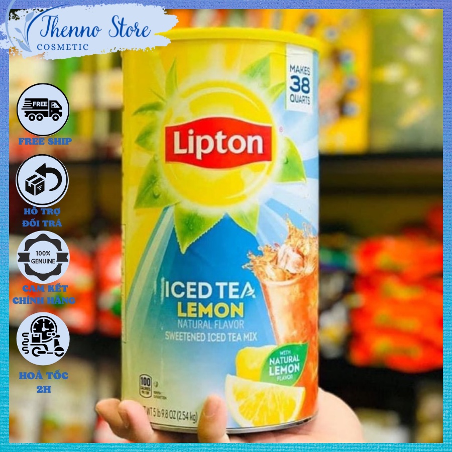 Bột Pha Trà Chanh Lipton Iced Tea Lemon Mỹ 2.33Kg