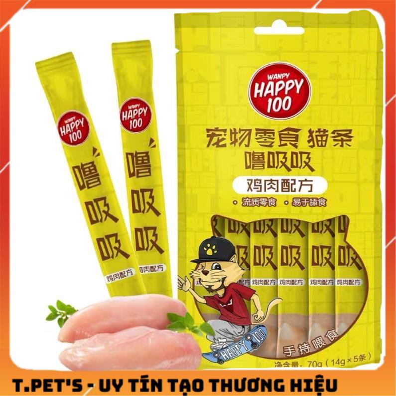  Súp thưởng WANPY HAPPY 100 cho mèo gói 5 ống