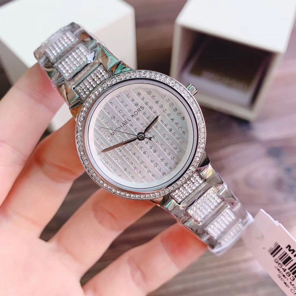 Đồng hồ nữ michael kors gabbi full diamond size 34mm ( vàng , trắng , vàng hồng)