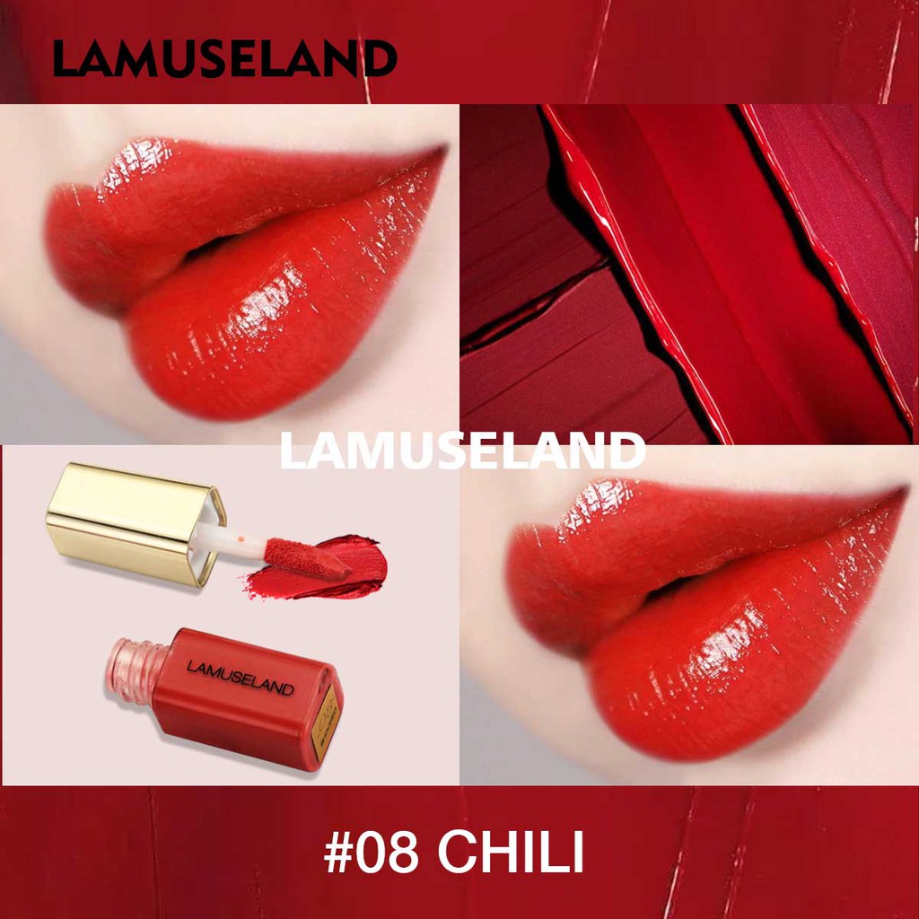 Son môi bóng Lamuseland LA0005 3.5g kích thước nhỏ cho lớp son mịn màng lâu trôi chống thấm nước