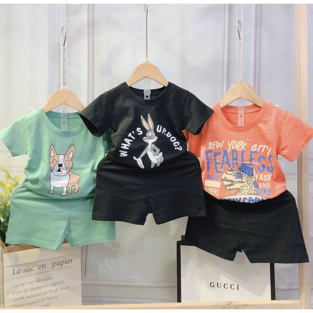 Bộ cotton cộc tay cho bé hàng loại 1