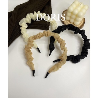 Thanh lý Bờm-băng đô nhún voan tơ cao cấp Doris Accessories