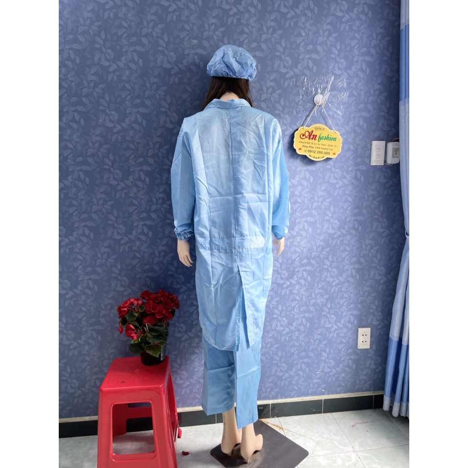 Áo Blouse phòng sạch tay dài chống tĩnh điện _ Hình chụp thật