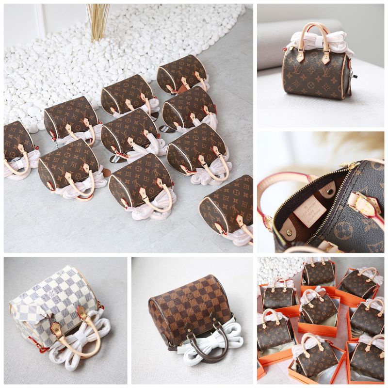 Tui xach nu LV speedy mini da thật 100% tặng kèm khăn quấn cực xinh