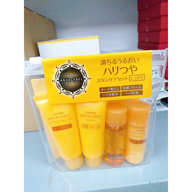 Set Mini Shiseido Aqualabel 4 Món