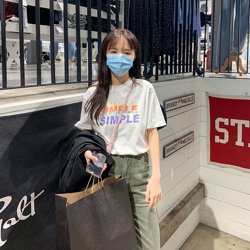 Áo thun SUXI ngắn tay in chữ cá tính thời trang mùa hè cho nữ