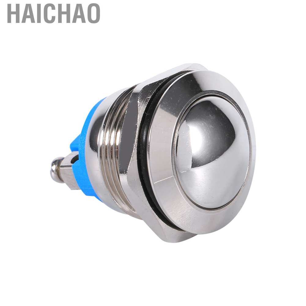 Công Tắc Nút Nhấn Bằng Kim Loại Không Thấm Nước 19mm Haichao 12v