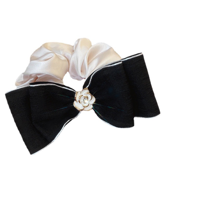 Dây Buộc Tóc Cao Su Co Giãn Phối Hoa Trà Thanh Lịch Thời Trang Hàn Quốc Cho Nữ