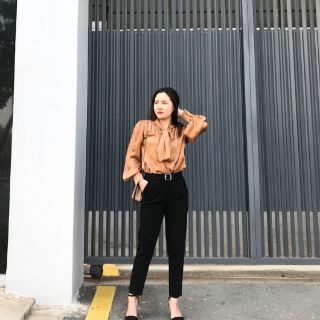 [Ảnh thật 100%]Quần Baggy nữ đai vuông