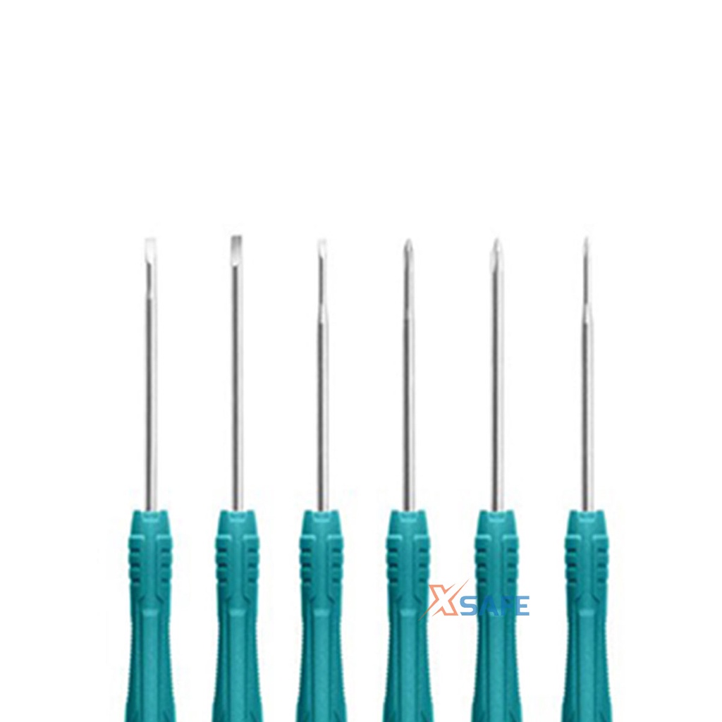 Bộ 6 tua vít đồng hồ TOTAL THT250PS0601 sửa chữa linh kiện điện tử chất liệu hợp kim cứng