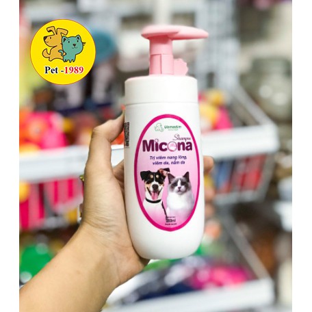 Sữa Tắm Nang Lông Viêm Da Nấm Da Cho Chó Mèo Micona Vemedim 200ml Pet-1989