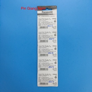 Pin CR3032 Panasonic 3V Lithium vỉ 5 viên