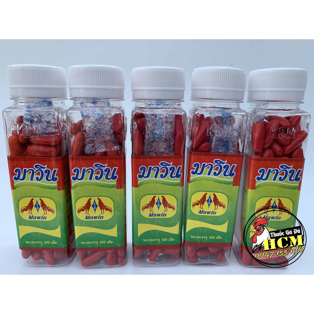 Thuốc Nuôi Gà Đá Thái Lan MaWin  Giúp Cung Cấp Vitamin Dưỡng Chất - 1 Hộp 100 Viên