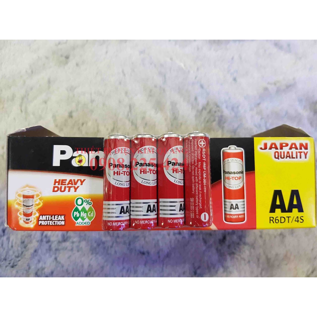 Hộp Pin AA/AAA1,5V Panasonic R6DT/4S/R03NT/2S - Hàng Chính Hãng