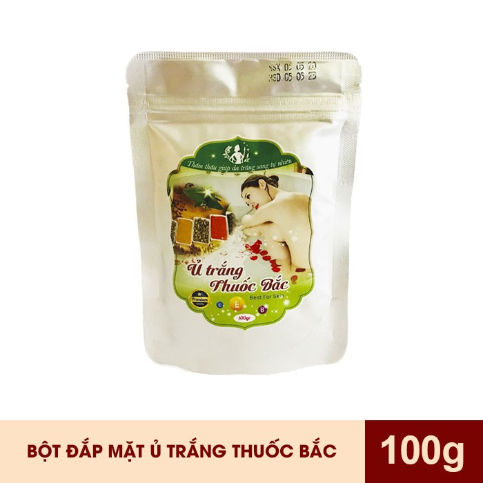 Nạ ủ trắng da bằng thuốc bắc, dưỡng trắng da toàn thân từ thảo dược gói 100g - MTB