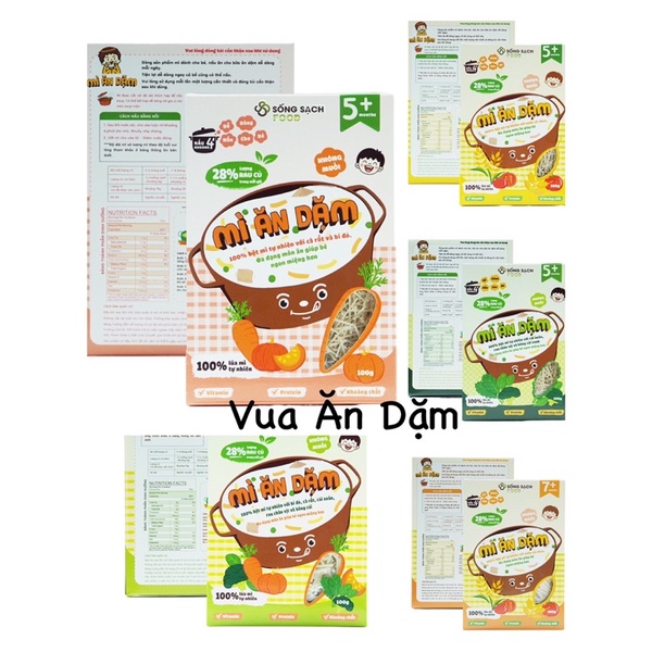 (Sợi Somen và Sợi Udon) Mì rau củ cho bé ăn dặm từ 5m - Sống Sạch Green Foods