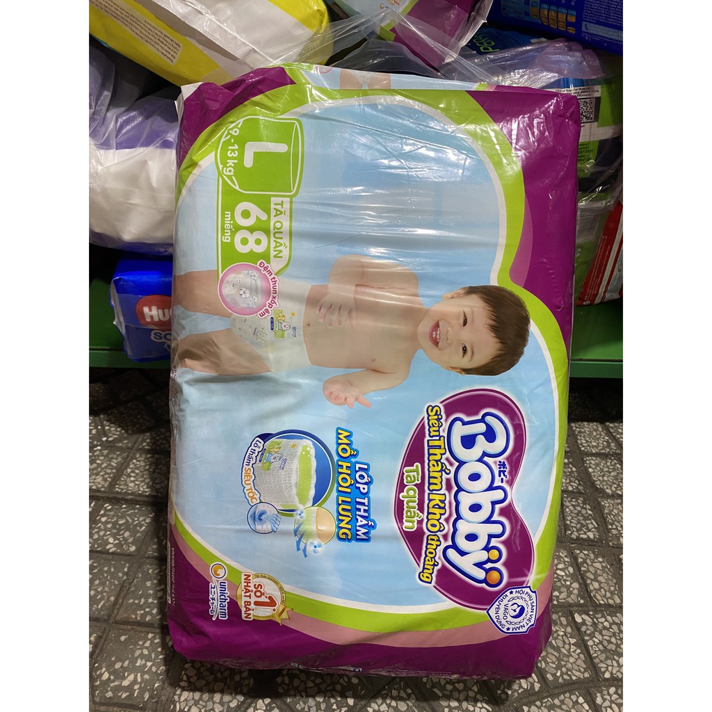 Tã quần BOBBY Size L 68 Miếng (9-13kg)