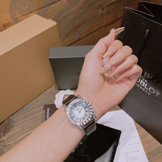  Đồng hồ nữ dây da Dimini đồng hồ nữ đính đá full mặt cực xinh 