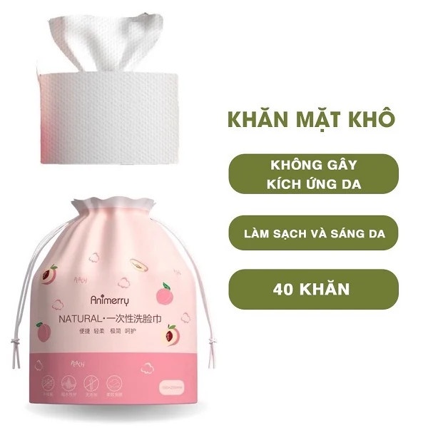 [ CÓ ẢNH THẬT] KHĂN TẨY TRANG, KHĂN LAU MẶT DÙNG 1 LẦN TIỆN LỢI ( BỊCH HỒNG )
