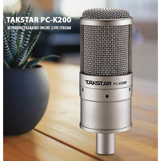 Mic Thu Âm Takstar PC K200 Hàng Loại 1 Chuyên Thu Âm , Karaoke , Livestream . Chất Âm Dày Và Sáng Tiếng , Lọc Tạp Âm