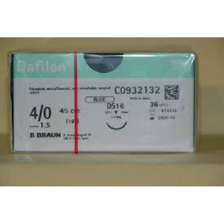 Chỉ khâu ngoài da không tiêu dafilon các số 2/0 đến 6/0