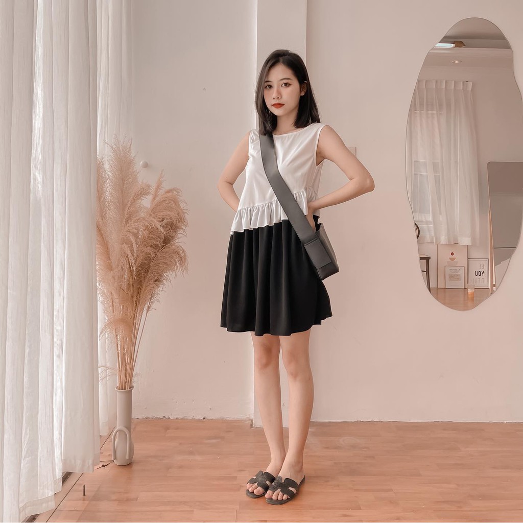 Modesty - Váy 3 lỗ thân bèo chéo Amita Dress