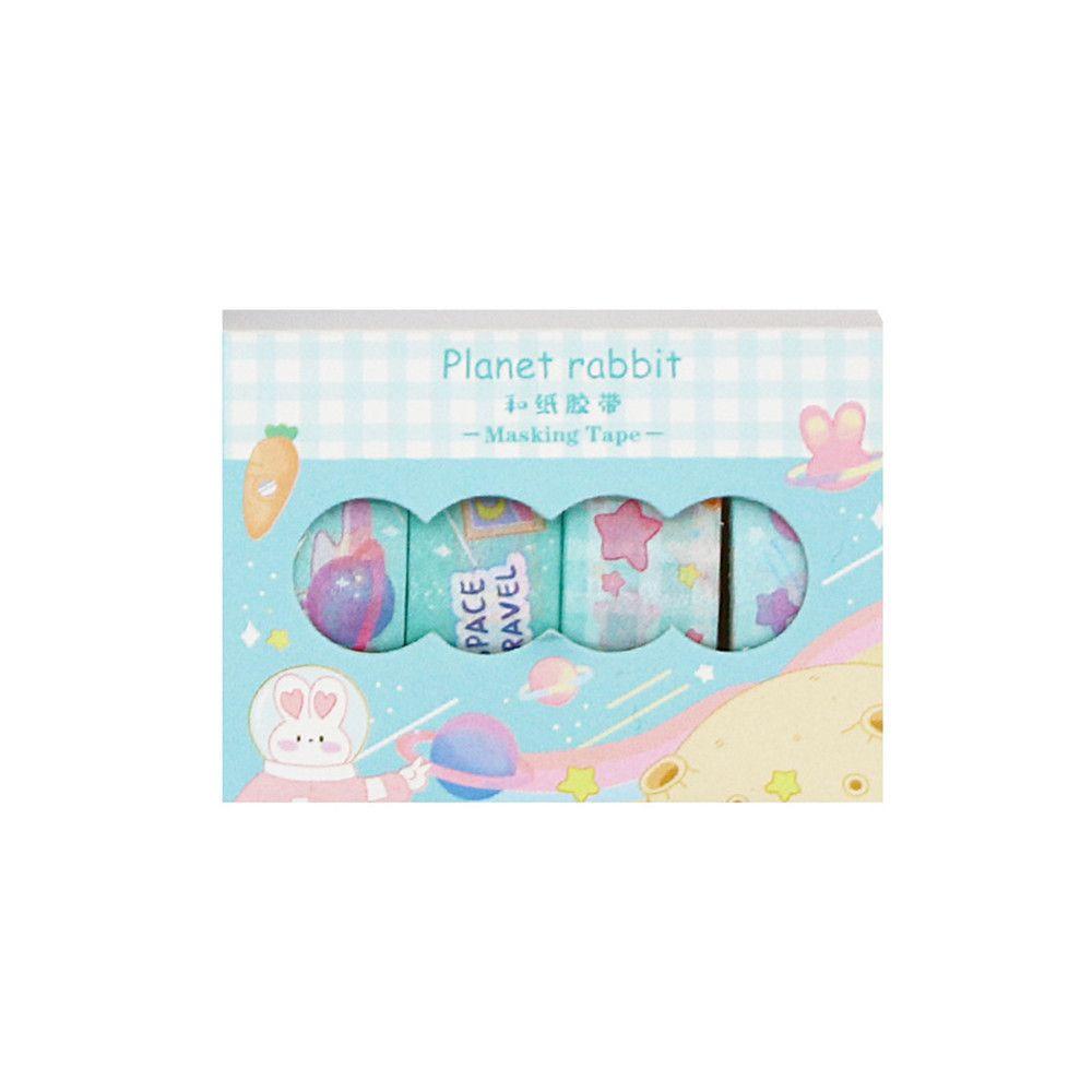 Set 4 Cuộn Băng Dính Washi Trang Trí Sổ Lưu Niệm Dễ Thương Dành Cho Học Sinh