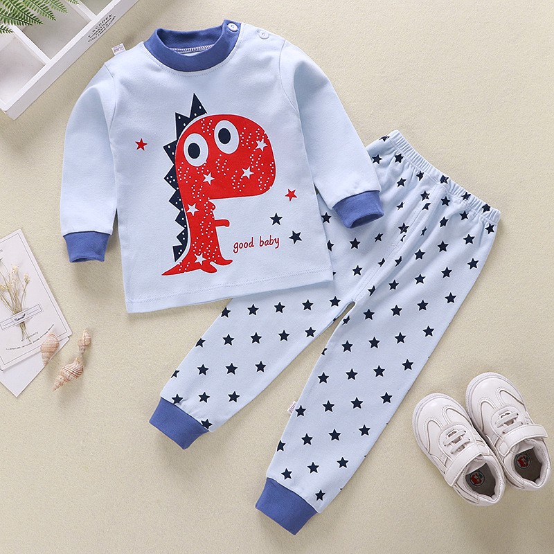 Boy Girl Underwear and pyjamas Baby Clothing Set Đồ Bộ Dài Tay Họa Tiết Dễ Thương Cho Bé Từ 1-6 Tuổi