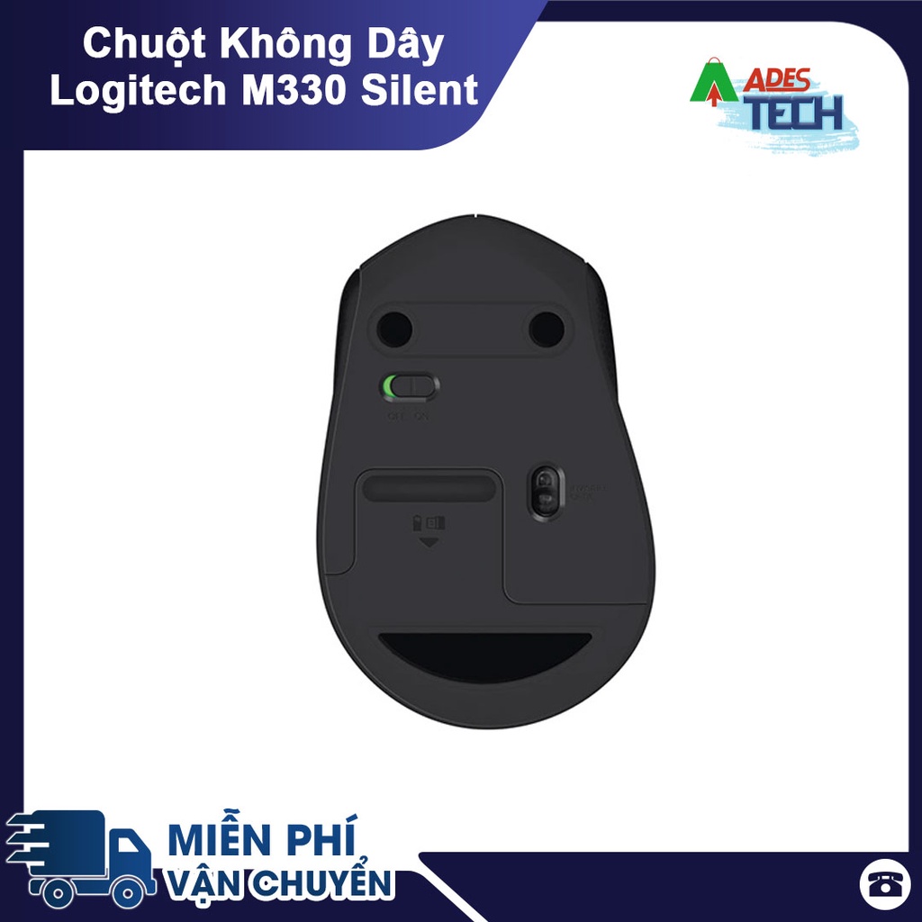 Chuột không dây Logitech M330 Silent Plus - Kết Nối Không Dây - Êm Ái Nhẹ Nhàng - Không Có Sẵn Pin Kèm Theo